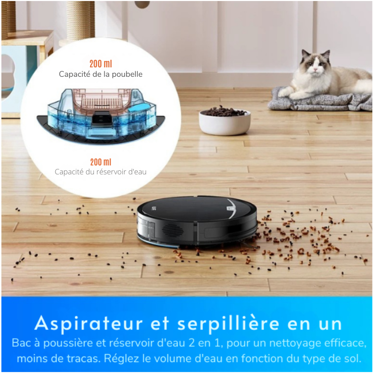 Aspirateur Robot Poils Animaux avec Station Auto-Vidange et Alexa