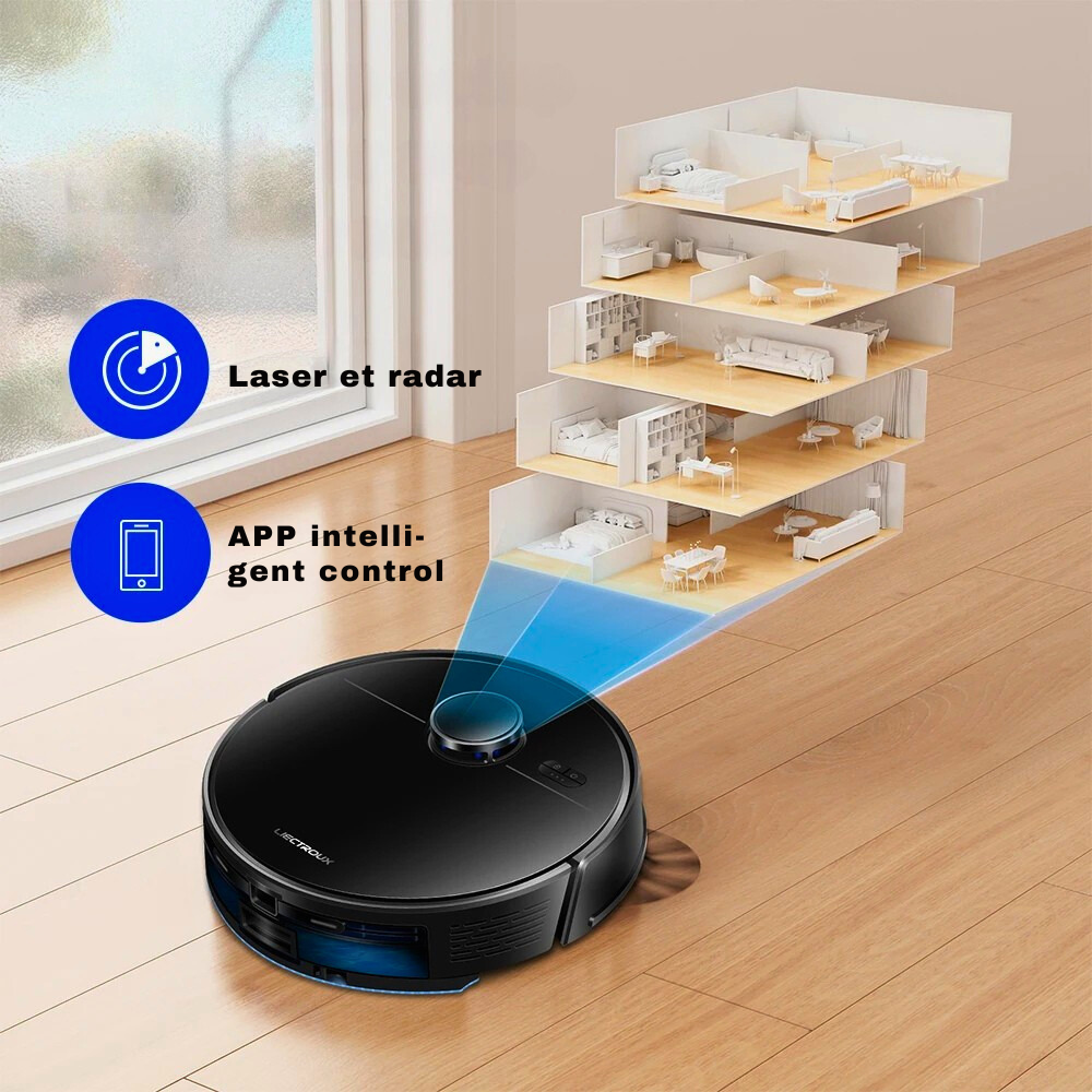 Aspirateur Robot Laveur avec Station Automatique et Nettoyage à Sec