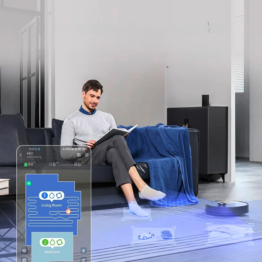Aspirateur Robot Laveur avec Station Automatique de Vidage et Séchage à Air Chaud