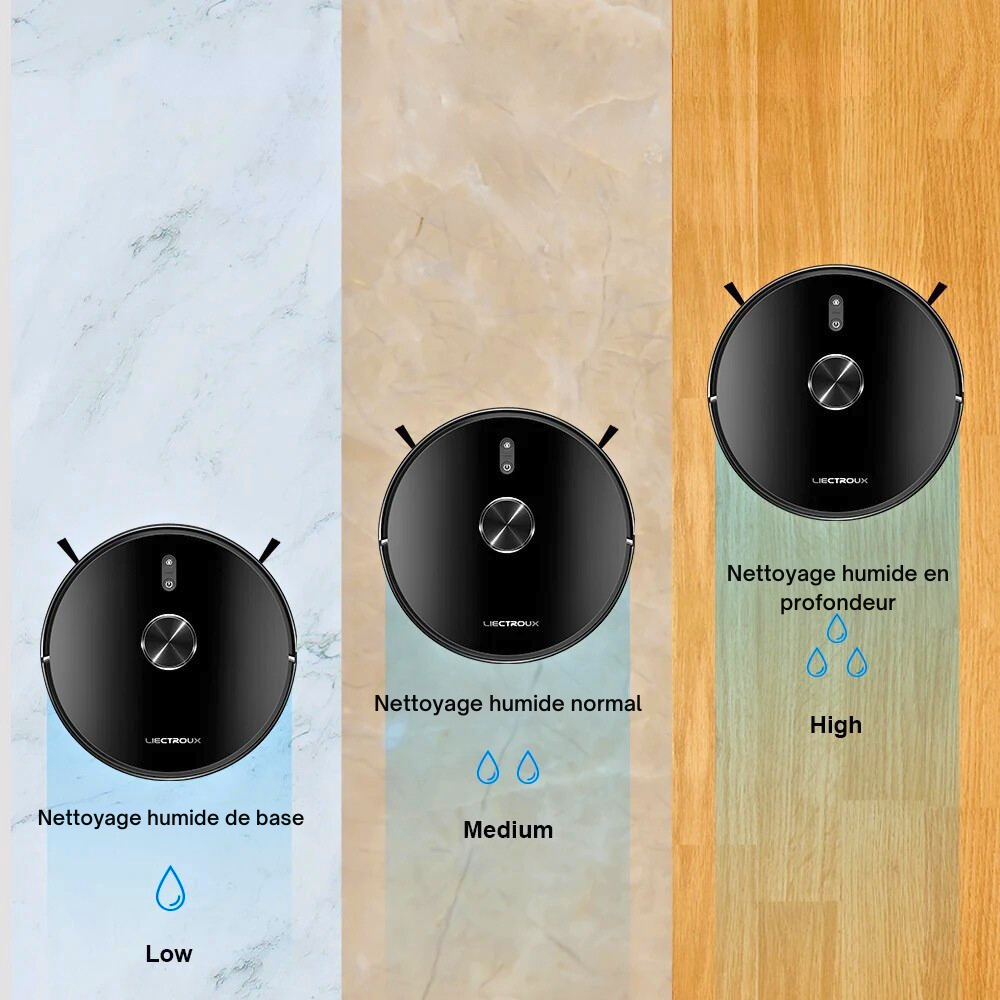 Aspirateur Robot Poils Animaux Intelligent avec Lidar et Nettoyage Multi-étages