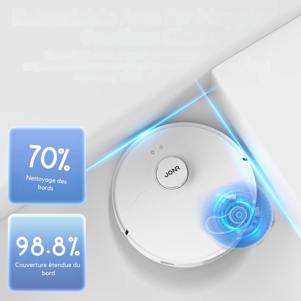 Aspirateur Robot Laveur avec Station Automatique 8000Pa et Serpillière Relevable
