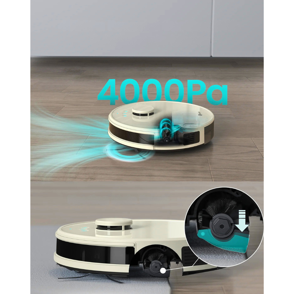 Aspirateur Robot Connecté avec Station Intelligente et Serpillière Lidar 4000Pa