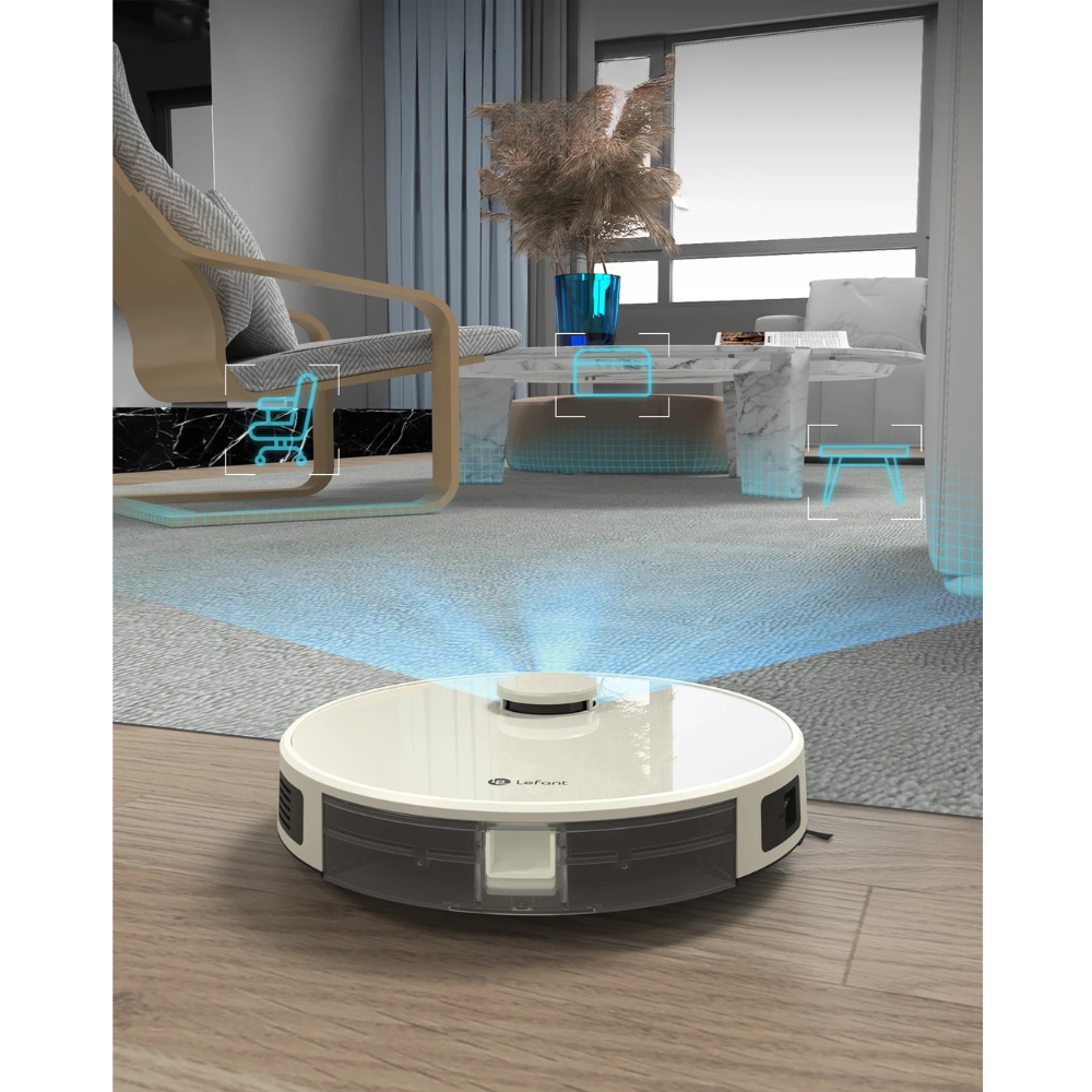Aspirateur Robot Connecté avec Station Intelligente et Serpillière Lidar 4000Pa