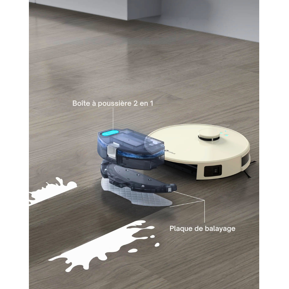 Aspirateur Robot Connecté avec Station Intelligente et Serpillière Lidar 4000Pa