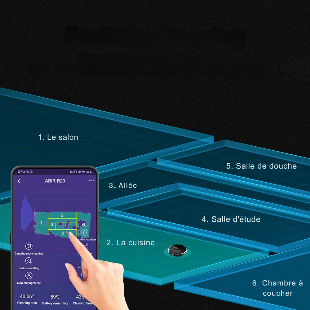 Aspirateur Robot Laveur avec Station Automatique et Cartographie Intelligente