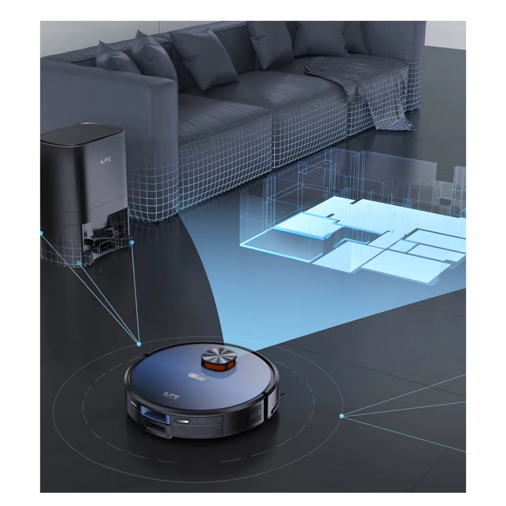 Aspirateur Robot Connecté avec Station Intelligente Auto-Vidange 3000Pa