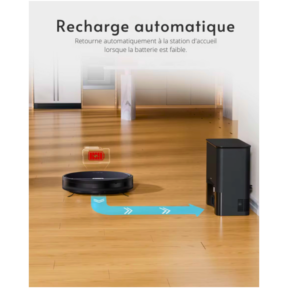 Aspirateur Robot Poils Animaux avec Station Auto-Vidange et Alexa