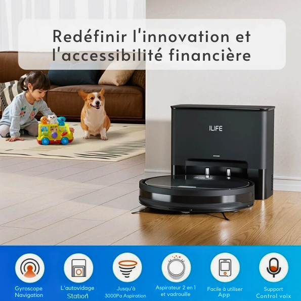 Aspirateur Robot Poils Animaux avec Station Auto-Vidange et Alexa