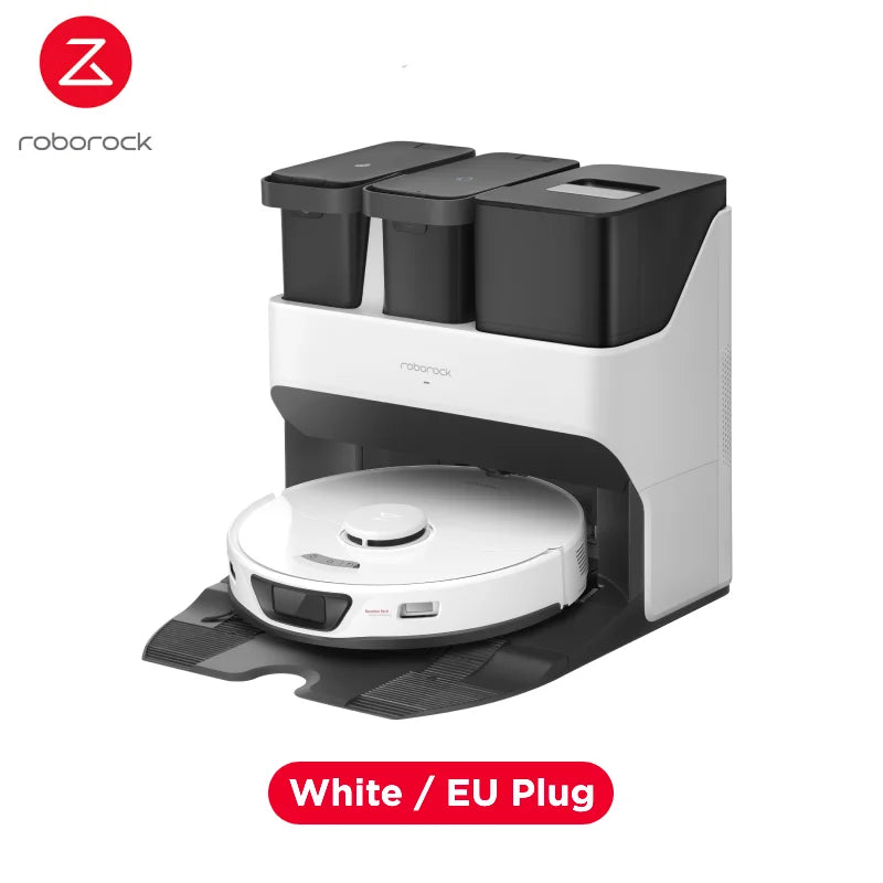 Aspirateur Robot Connecté avec Station Intelligente Tout-en-Un 5500Pa