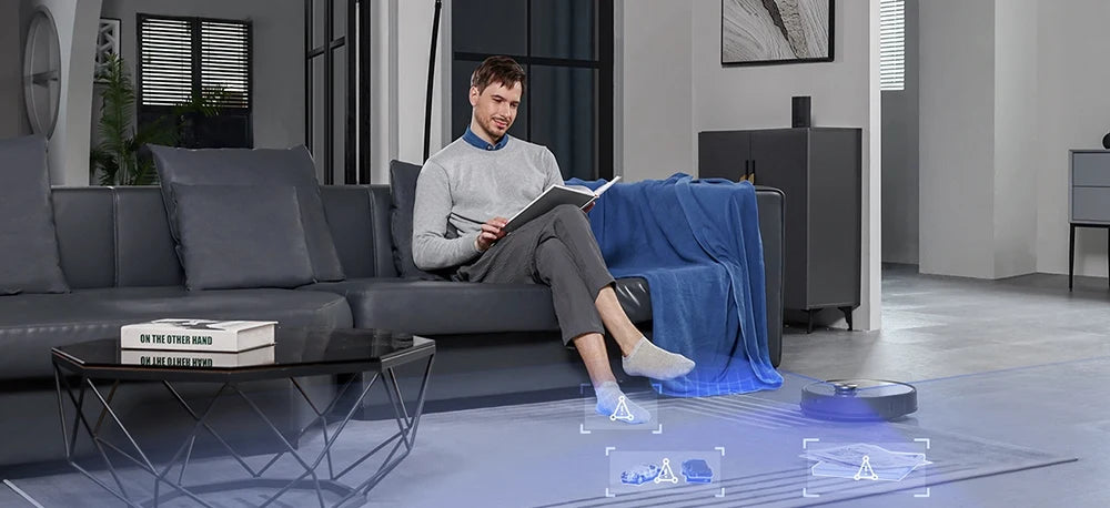 Aspirateur Robot Laveur avec Station Automatique de Vidage et Séchage à Air Chaud