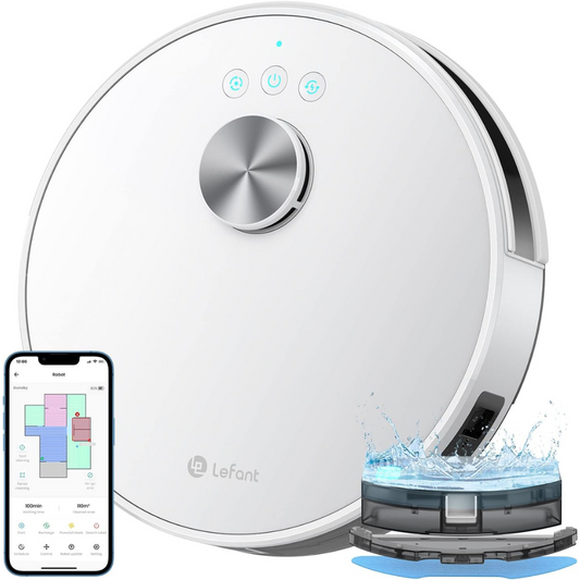 Aspirateur Robot Connecté avec Station Intelligente et Serpillière Lidar 4000Pa