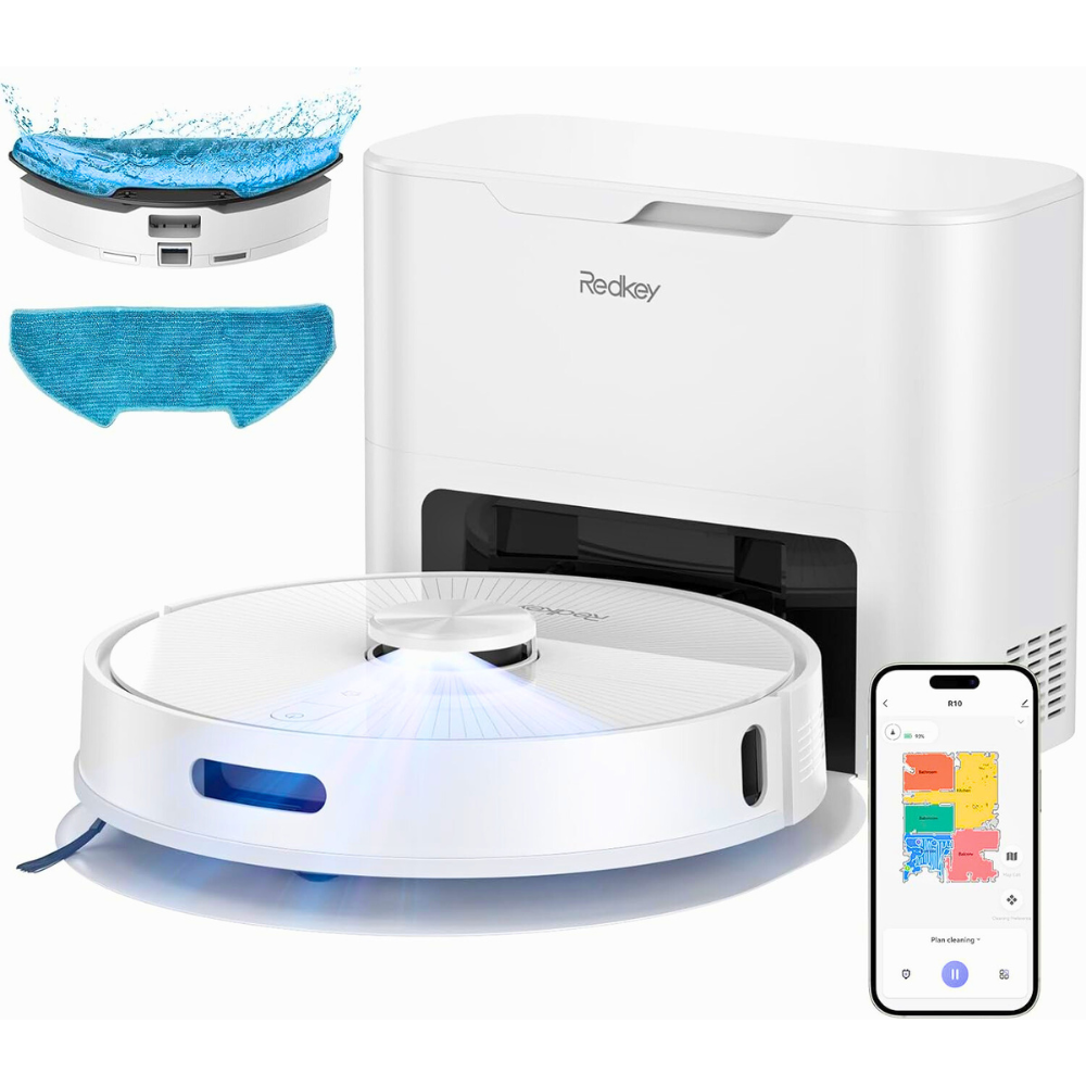 Aspirateur Robot Connecté avec Station Intelligente LDS et Serpillière 4000Pa