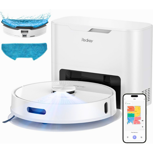 Aspirateur Robot Connecté avec Station Intelligente LDS et Serpillière 4000Pa