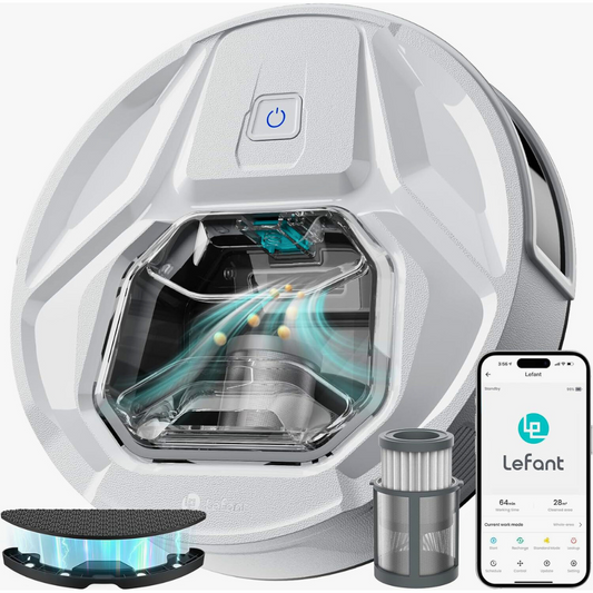 Aspirateur Robot Poils Animaux et Tapis avec Serpillière Puissante 6000Pa