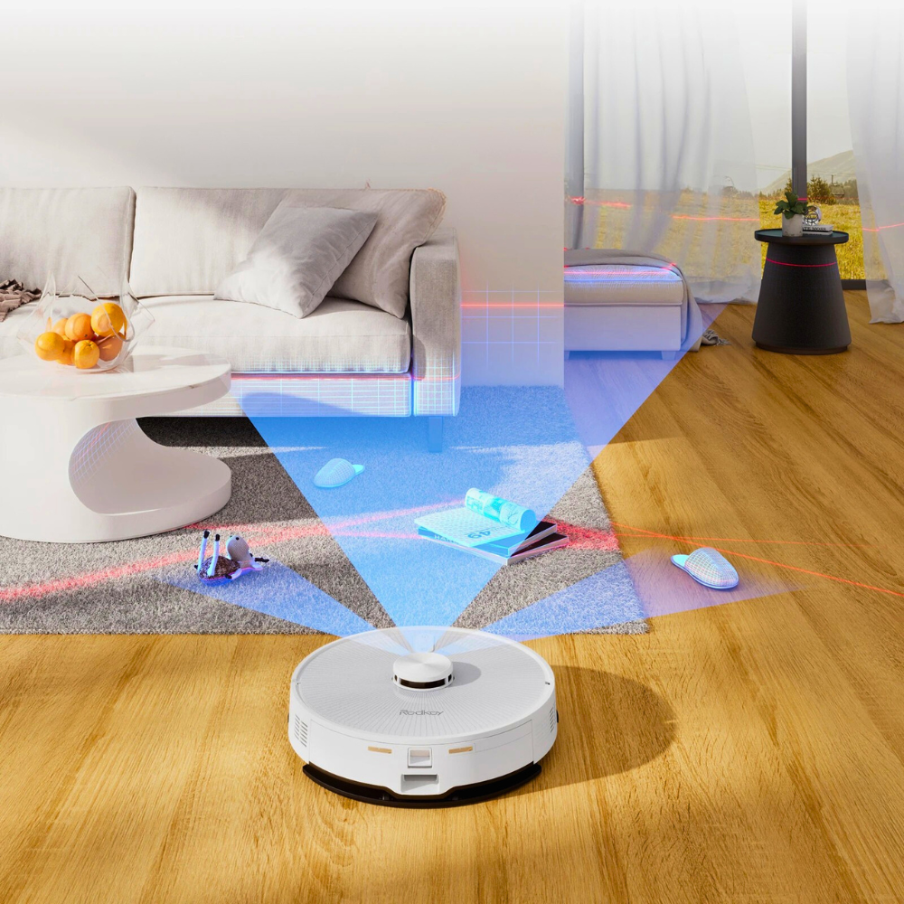 Aspirateur Robot Connecté avec Station Intelligente LDS et Serpillière 4000Pa