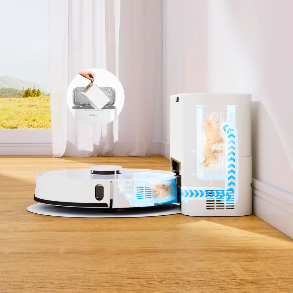 Aspirateur Robot Connecté avec Station Intelligente LDS et Serpillière 4000Pa